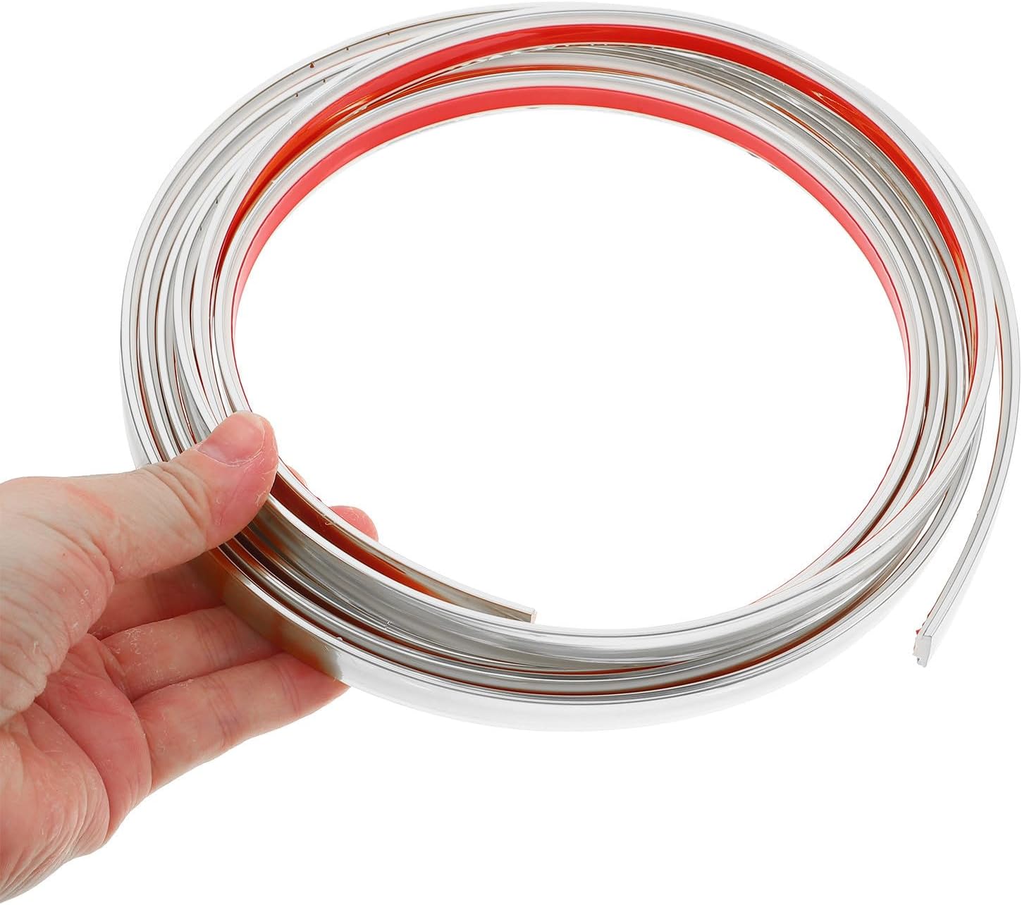 GANAZONO Flexible for DIY Home Improvement Projects Easy Application Self-Adhesive T-Shaped Edge Trim Molding, PVC Material Dust and Wet Prevention Walls Floors
