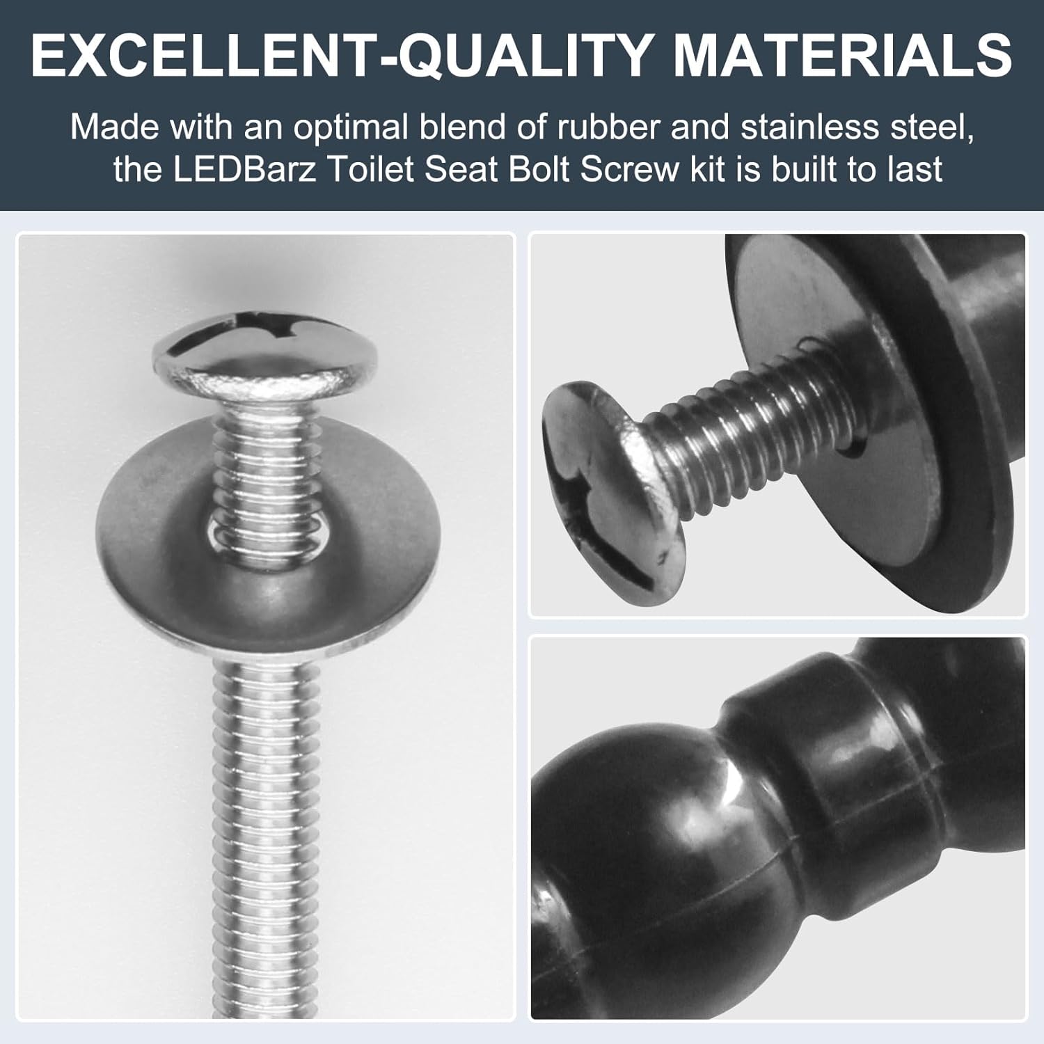 for TOTO THU651N top Mount seat Hardware, Toilet Seat Top Tightening Nut Hardware kit for Skirted Toilet, Toilet Seat Bolts Screws(Pack of 2)