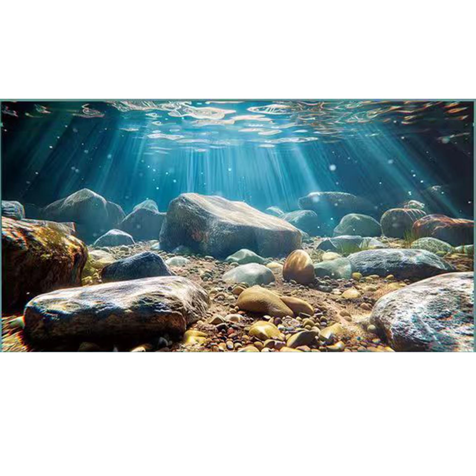 Fondo de pecera de paisaje natural, fondo de acuario, pegatinas de acuario boutique, 30 cm, 40 cm, 50 cm, 60 cm, 80 cm (océano-1, 40 x 80 cm)