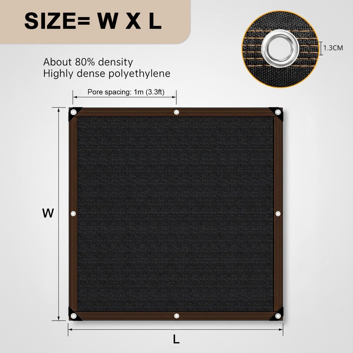 Telo in rete per serra con blocco UV, per serre, 16,5 x 3,5 m, 2,4 x 3,5 m, 3,5 x 3,5 m, 3,5 x 5,8 m, tessuto con occhielli, perfetto per patio, posto auto coperto e galline