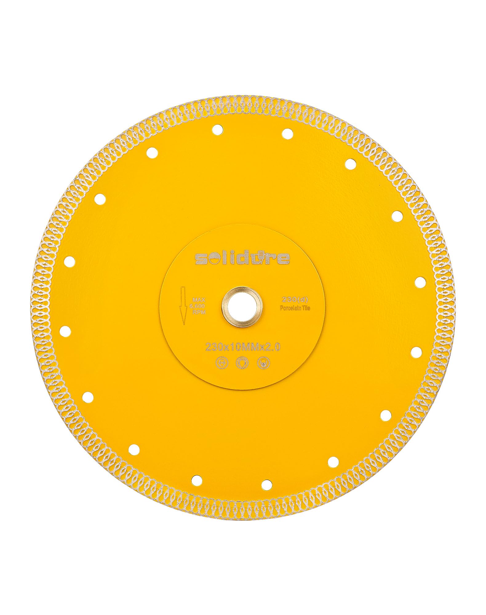 Solidrue 9"/230mm Diamond Cutting Disc for Bore 22.23mm Wet Cutting for Granite,Marlbe,Concrete,Stone,Tile,Brick