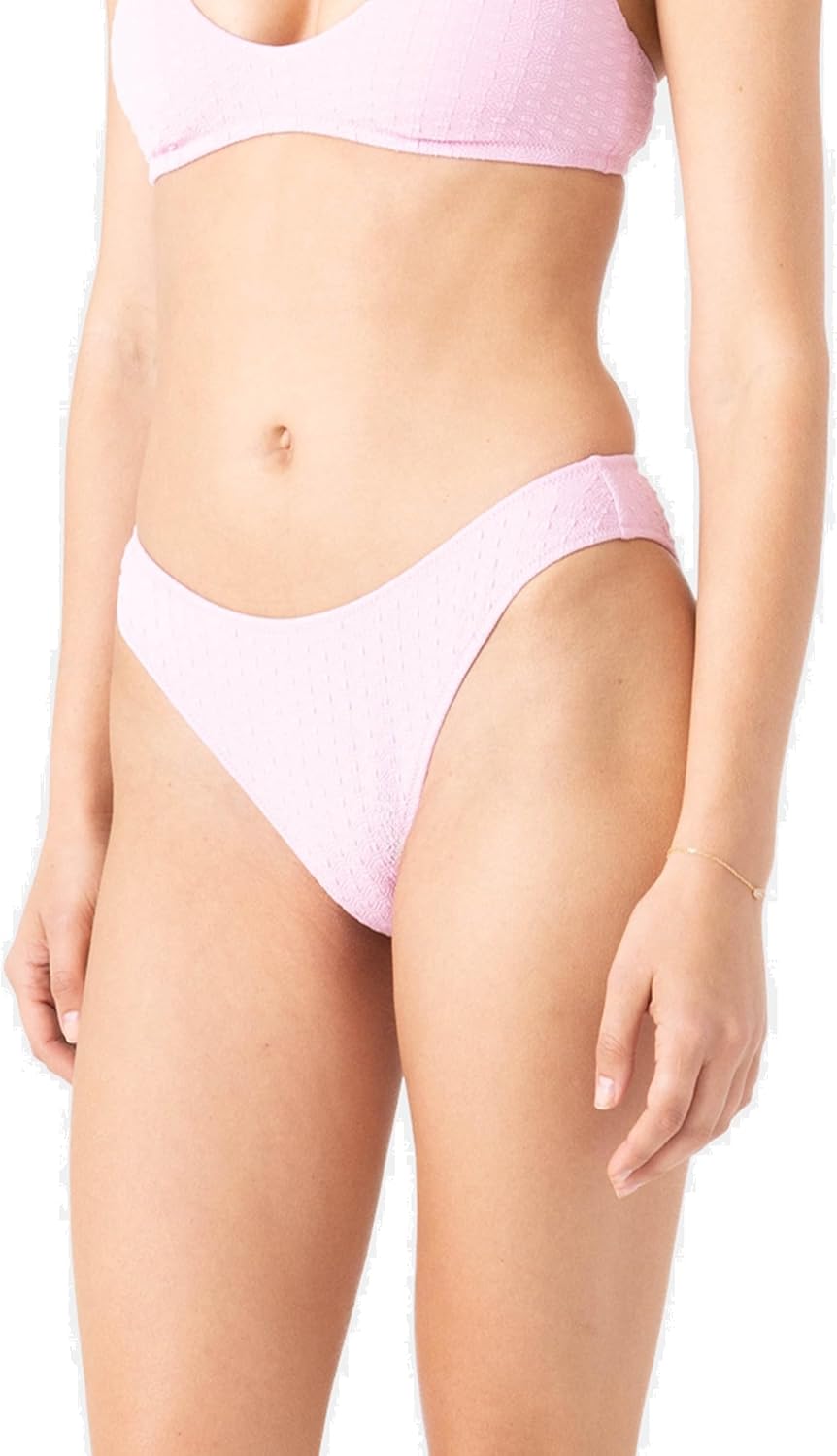 Roxy Women's Bikini Bottom – Stretch Swimwear, UPF+50, Eco-Friendly Fabric, Pool, Surf, Swim, Beachwear, Lilac, X-Large