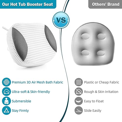 Miniatura 5 de Asiento elevador de bañera de hidromasaje para adultos, cojín de malla de aire 5D con ventosas fuertes antideslizantes, asientos ergonómicos para
