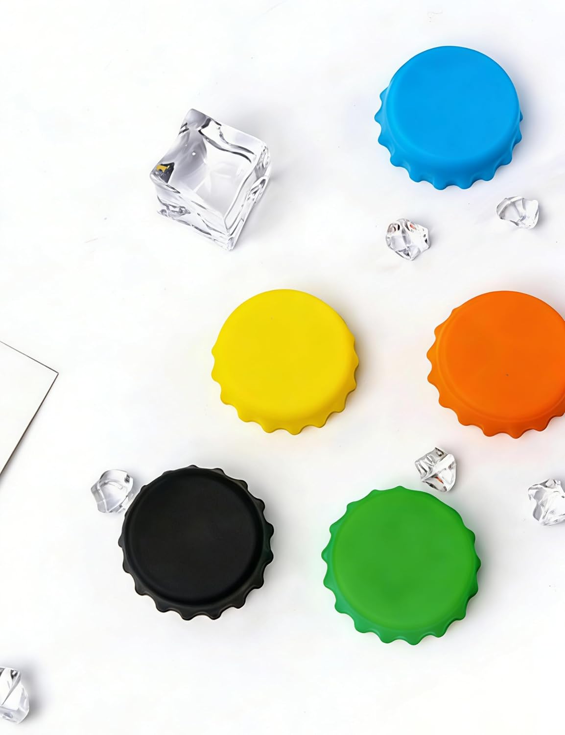 18 Silicone Reusable Caps, Home Brew Soda Caps Multi-color Wine Caps, Soft Drink Caps for Home Brew/Drink Enthusiasts