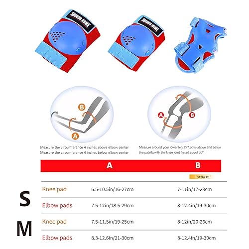 Miniatura 6 de Rodilleras para niñosjóvenes, coderas, muñequeras 3 en 1, juego de protección, para patines de 3 a 15 años, ciclismo, patinaje en línea, monopatín,