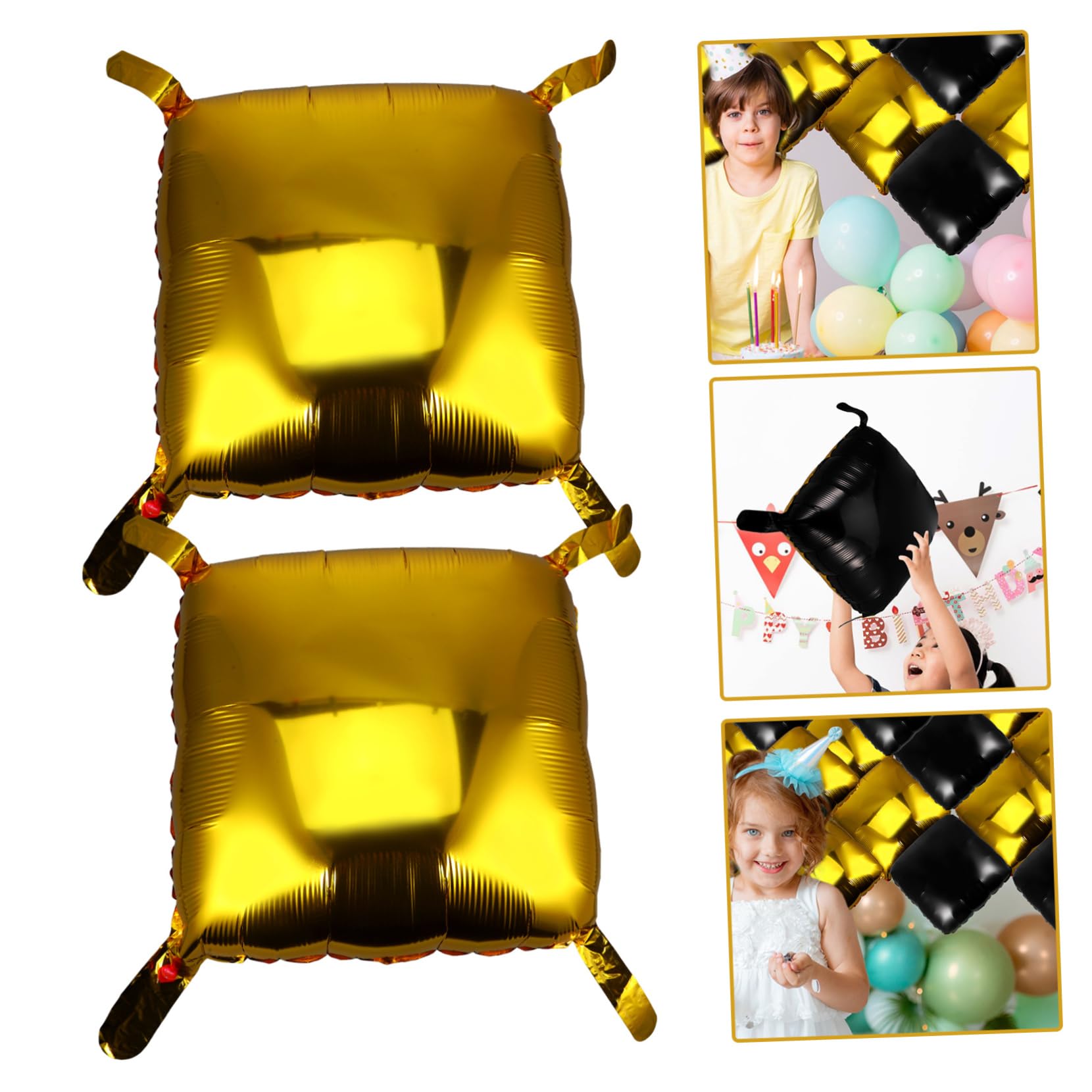 Palloncini in Foglio di Alluminio Doppia Faccia 50 Quadrati e Stile Chic Nastro Gonfiabili per Decorazioni di Feste Interni e Riunioni Scolastiche