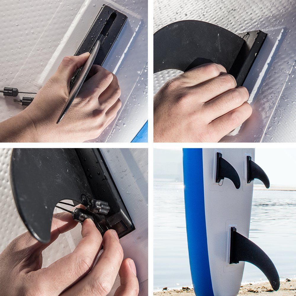 Tavola gonfiabile per stand up paddle (15,2 cm di spessore) con accessori per SUP di alta qualità e borsa per il trasporto, ampia posizione, pinna inferiore per pagaiare, controllo del surf
