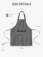 Vista 2 de Syntus Delantal ajustable con 2 bolsillos, delantales de cocina para mujeres, hombres, chef