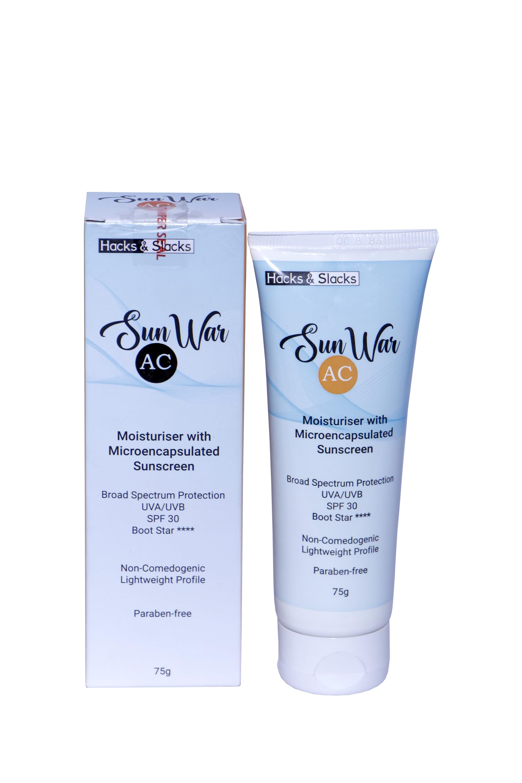 Sun War AC Moisturiser with SPF 30 Sunscreen, Broad Spectrum UVA/UVB Protection, Non-Comedogenic, Paraben-free, 75g-image-37