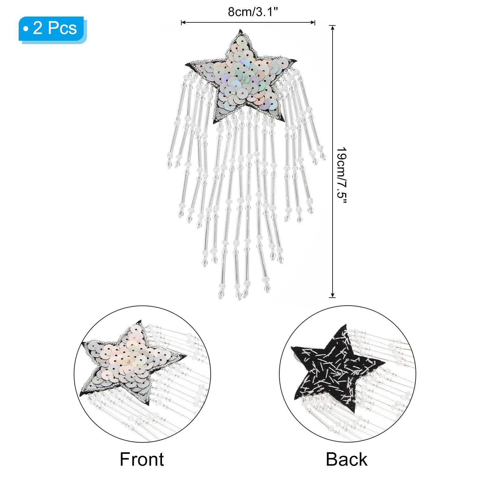 PATIKIL Star Rhinestone Patches - Image 2