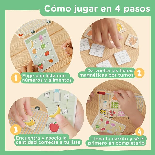 Foto 3 de 7 de Nene Toys Mi Lista de Compra - Juego Educativo para Contar, Memoria y Asociar para Niños Desde 3 Años