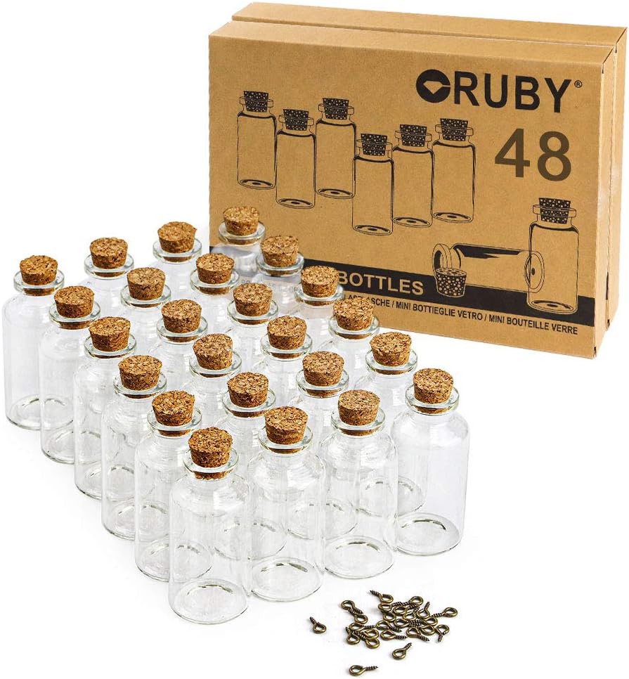 48 Mini Glass Jars Bottles