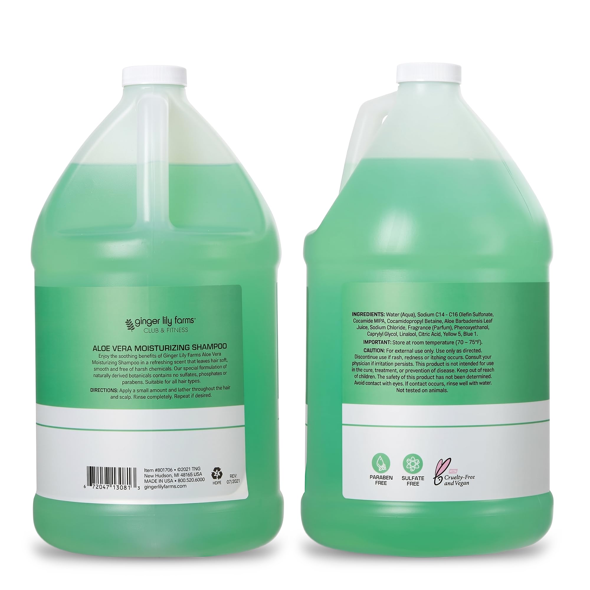 Amazon.com : Ginger Lily Farms Club & Fitness Shampoo, 128oz, Aloe