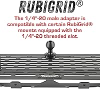 Vista 4 de Bulletpoint Adaptador de cámara roscado de aluminio de 1/4 "-20 con bola integrada de 0.787 in