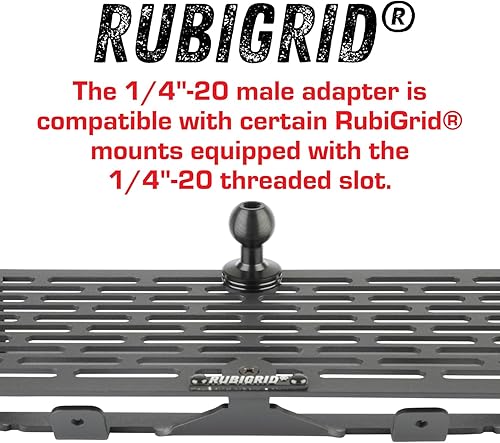 Miniatura 4 de Bulletpoint Adaptador de cámara roscado de aluminio de 1/4 "-20 con bola integrada de 0.787 in