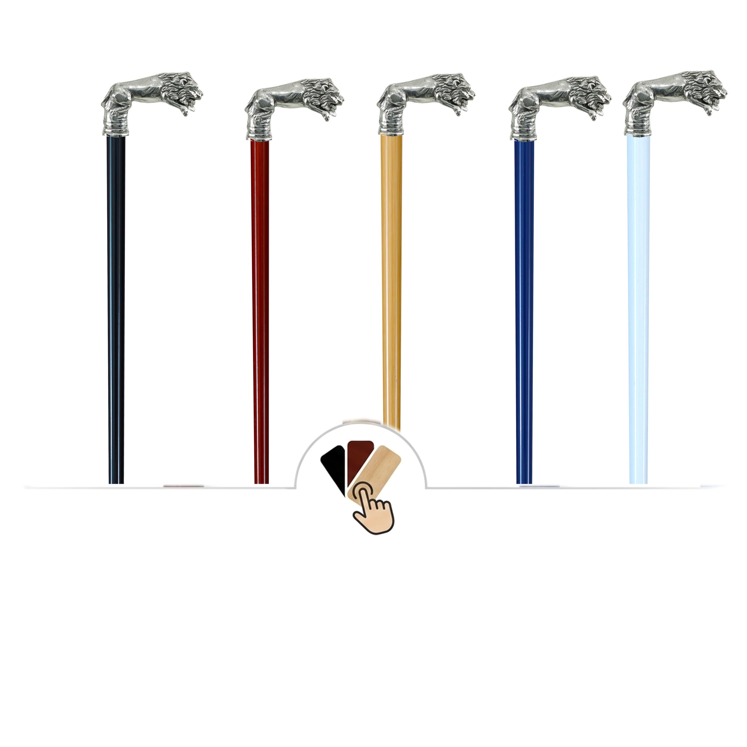 Bastón para Caballero, Hecho a Mano, Elegante Metal y Madera de Haya