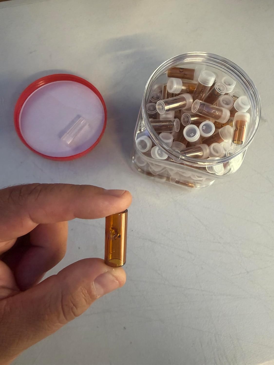Caligars Glass Tips | Amber | 12mm | 100 Count | Reusable Borosilicate Glass Tubes | Smooth Edge | for Craft and Personal Use