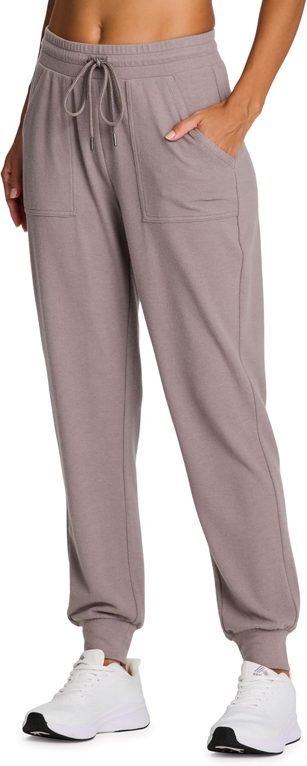 RBX Active Women's Athletic Super Soft Lightweight Cuffed Tapered Jogger Sweatpants with Pockets - Image 3