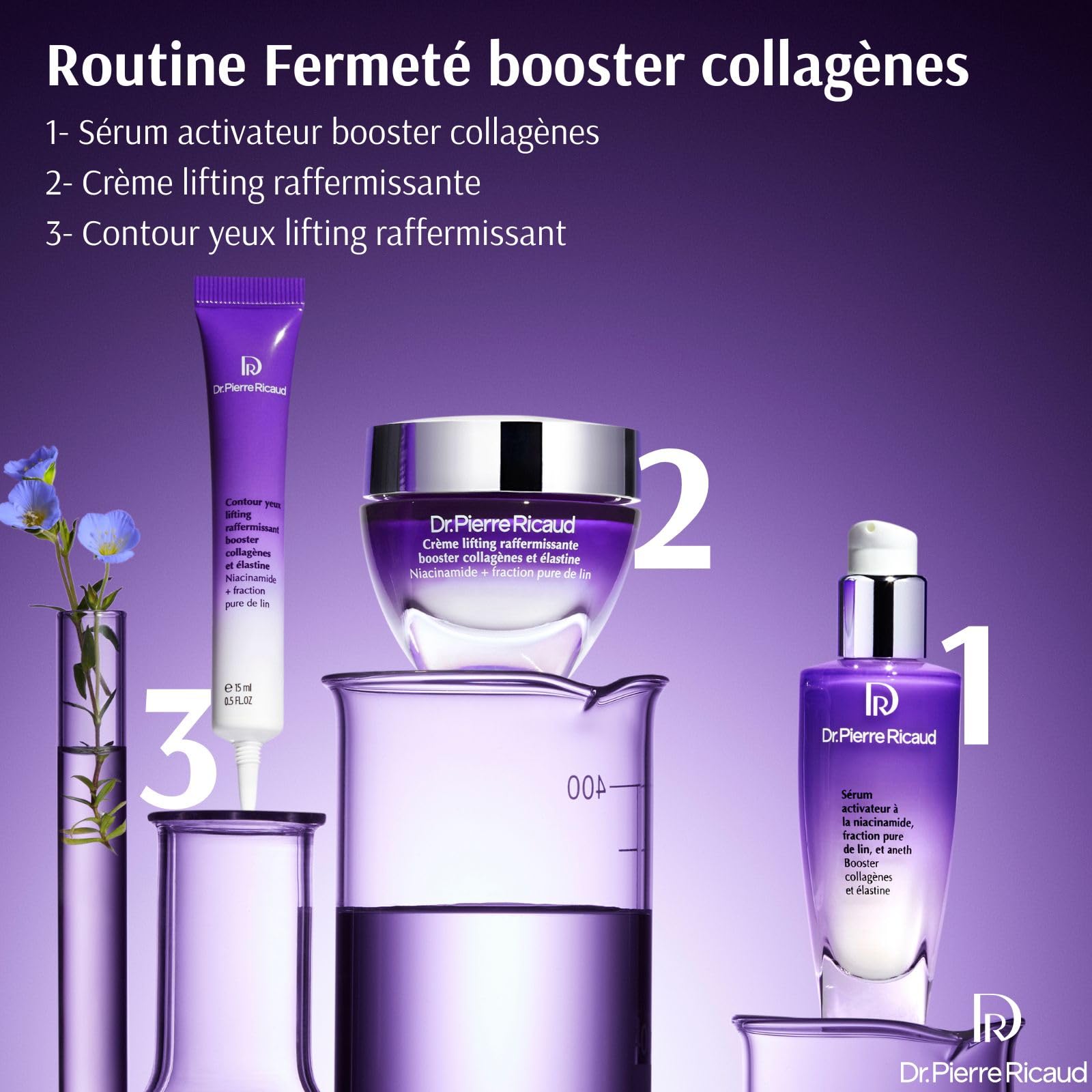 Dr Pierre Ricaud Maschera Lifting Effetto Tensore – Maschera viso alla Niacinamide – Cura del viso per donna rassodante e lisciante – Boost di collagene – 50 ml