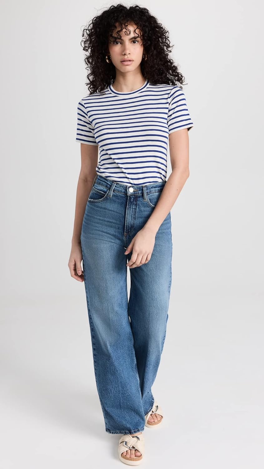 Vince Women's Striped Crew Tee - Image 5