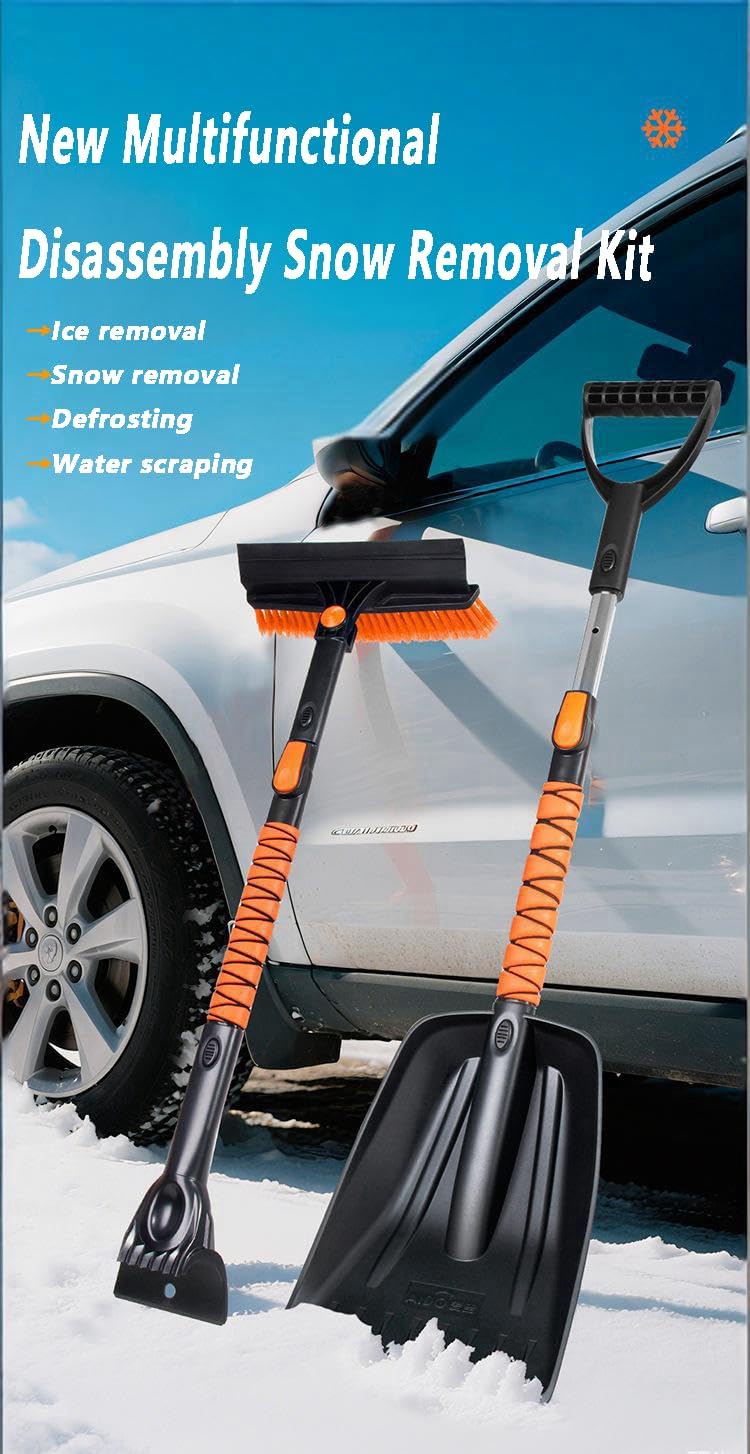 Detachable car Snow Shovel Kit for Buick Terraza 2005–2007, Ice Scraper and Extendable Snow Brush, Snow Removal Tool