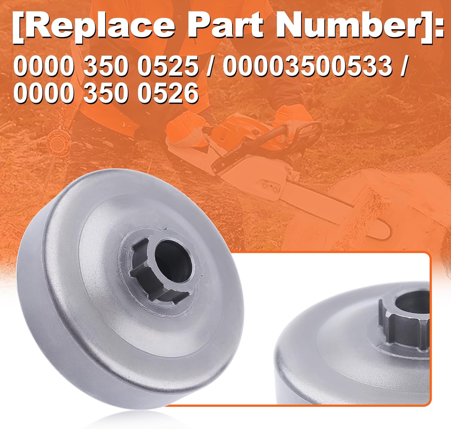 .325" Clutch Drum For Stihl 026, 026 Pro, Ms 260, Ms 260 Pro, Ms 260C Chainsaw