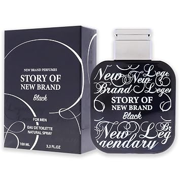 New Brand Perfumes Story Of Black EDT Spray Men 3.3 oz