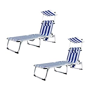 CREVICOSTA QUALITY MARK MARCAS DE CALIDAD - Lote de 2 Tumbonas Arena 1004 (Marinera)