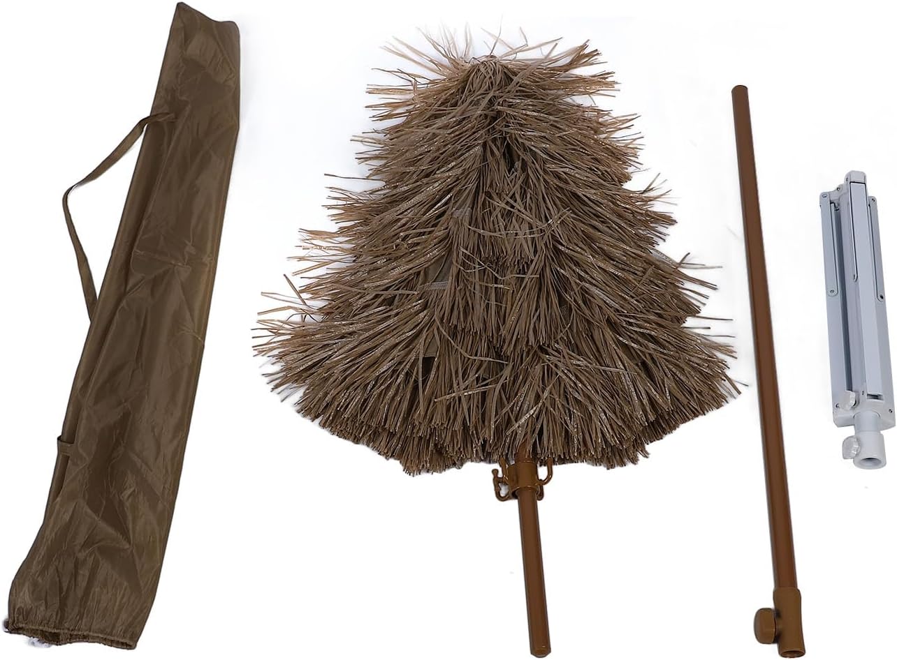 TOPINCN Thatched Patio Beach Umbrella,Hawaiian Style Garden Umbrella, Thatched Patio Portable for Garden Outdoor Sun Shade Decoration
