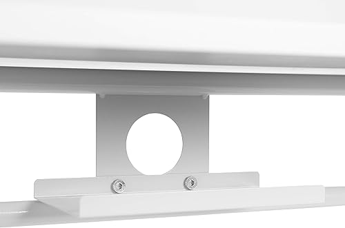 Miniatura 12 de Flash Furniture Fairway - Escritorio de oficina en casa, altura ajustable (27.25-35.75 pulgadas de alto), color blanco