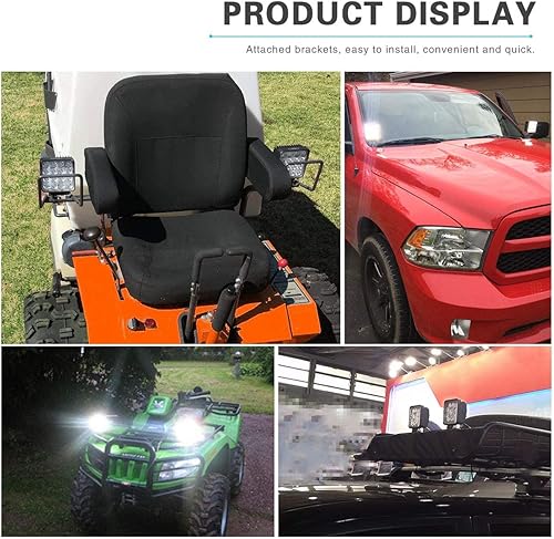 Miniatura 8 de Combo de barra de 9 pulgadas con 2 luces led de trabajo Yitamotor de 54W, lámpara para conducción 4WD SUV