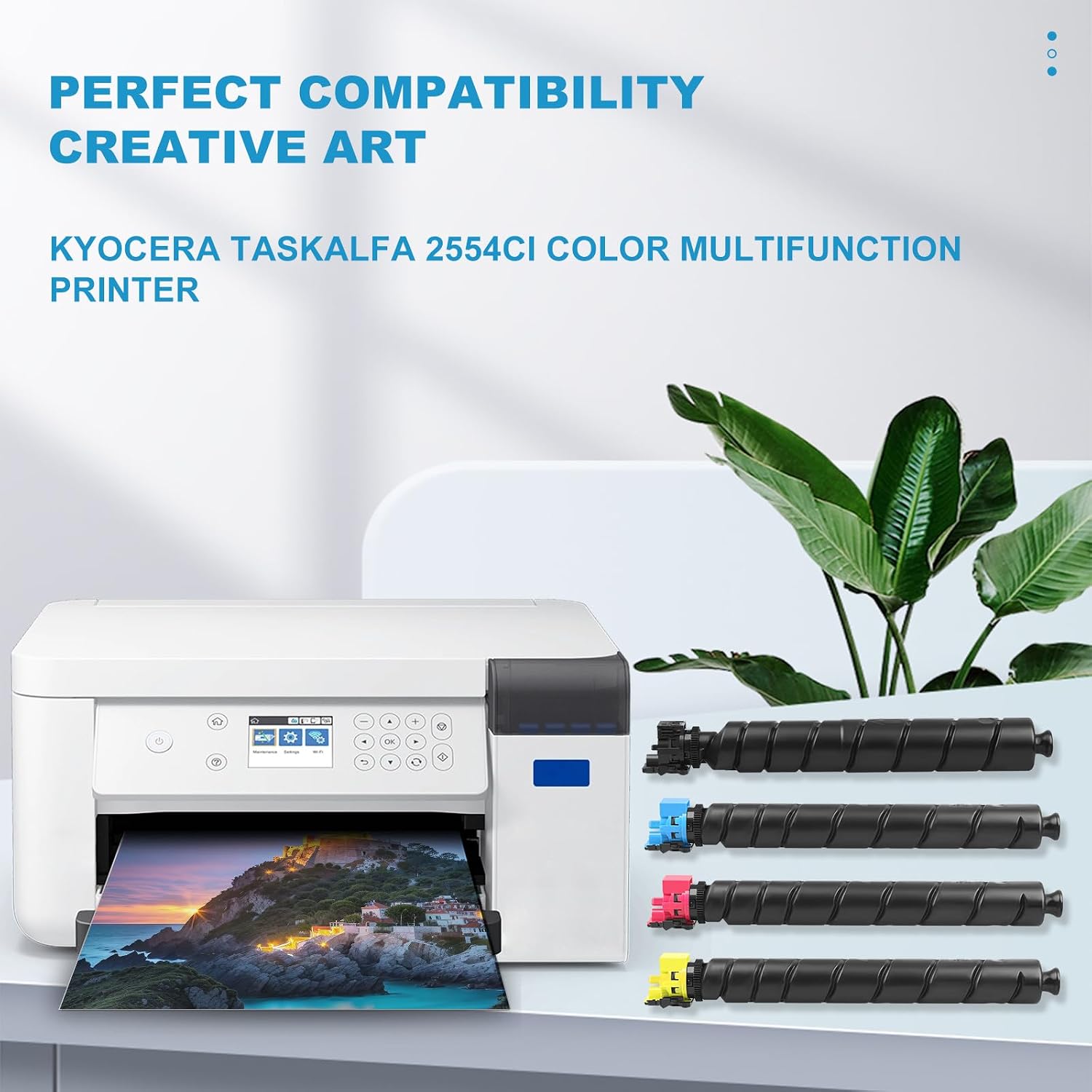High Yield TK8367 Toner Cartridges TK-8367 TK-8367K TK-8367C TK-8367M TK-8367Y Toner Cartridge Set Compatible for Kyocera TASKalfa 2554ci Color Multifunction Printer