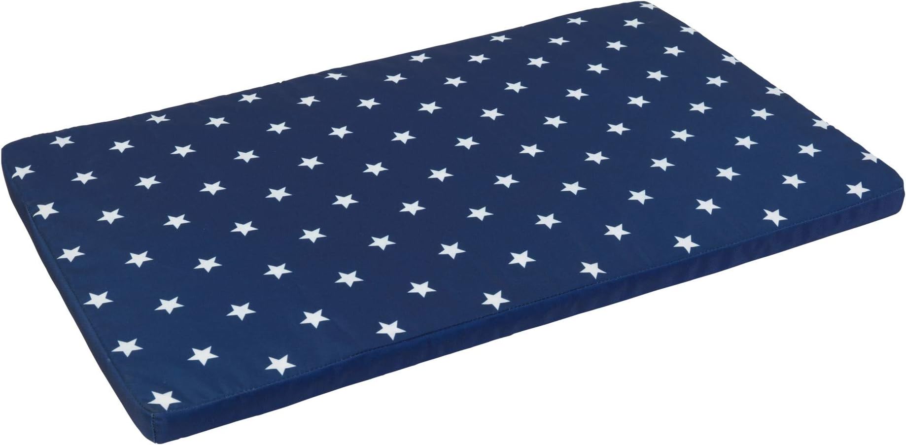 KidKraft Toy Box Cushion - White and Navy Stars, Soft Fabric Cover, Gift for Ages 3+