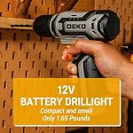 DEKOPRO Cordless Drill Tool Box with 12V Battery Electric Drill Driver for Home Hand Repair Power Tools Sets Drills Case