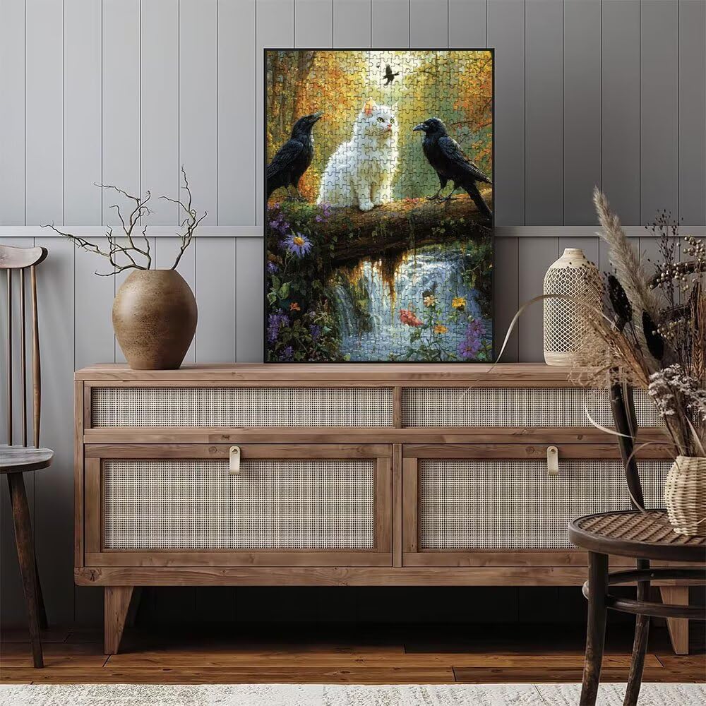 Krahe Katze Puzzle 4000 Teile, Klassische Puzzles, Geschicklichkeitsspiel Puzzle für Erwachsene, Puzzlespiele für Die Ganze Familie, Mit Schöner Verpackung, Dekoration Puzzles DX0YL3-908
