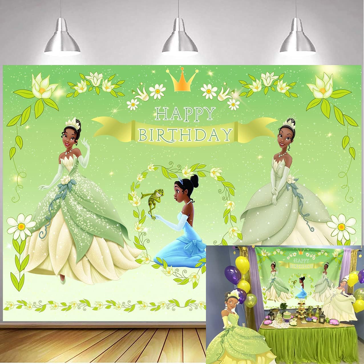 GUOBING Betta Princess Backdrop for Princess Birthday Party Baby Girl Princess Happy Birthday Party Decoration Backdrop 6x4ft