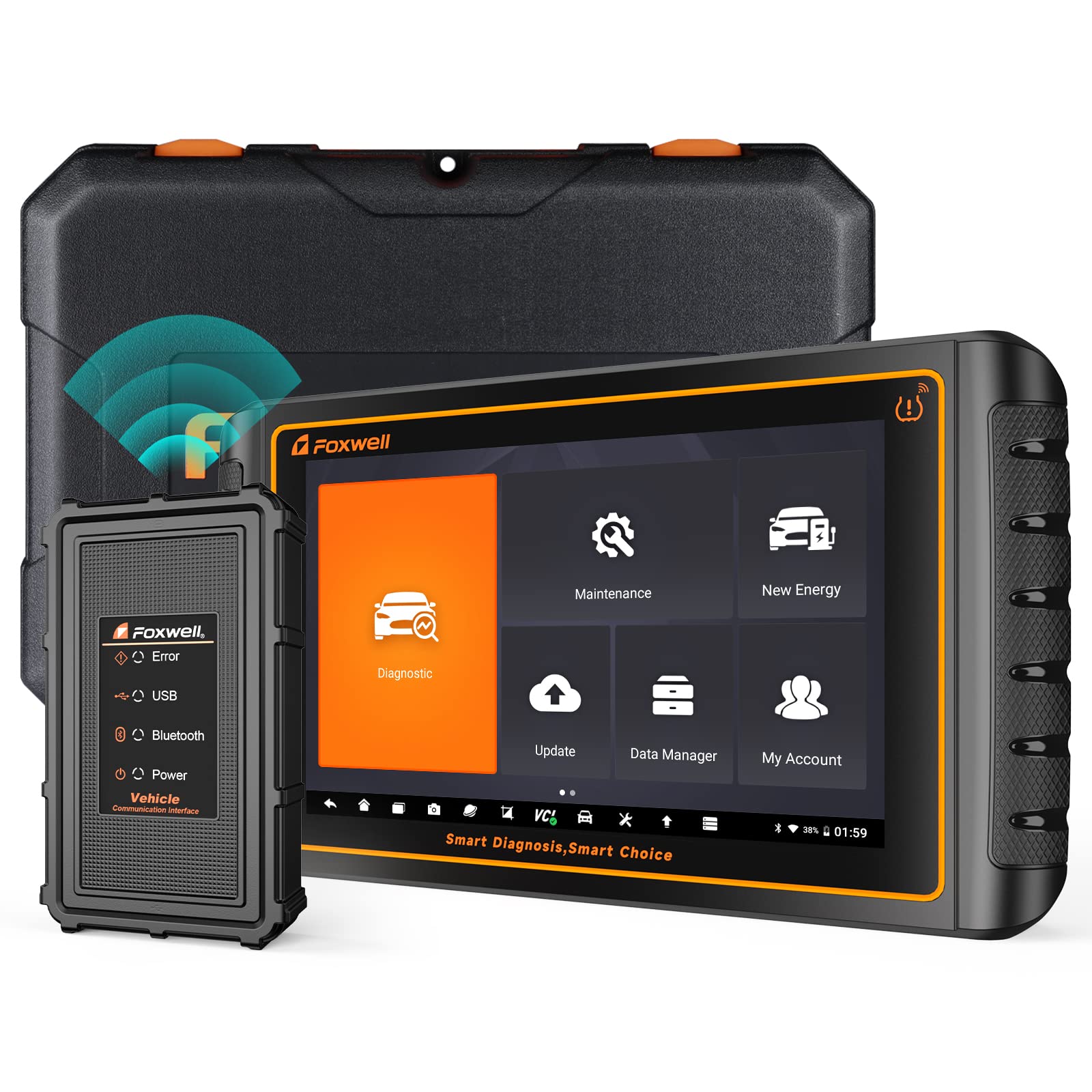 FOXWELL Scanner GT75 Bidirectional Scan Tool, OE-Level All System Automotive Car Scanner Diagnostic 
