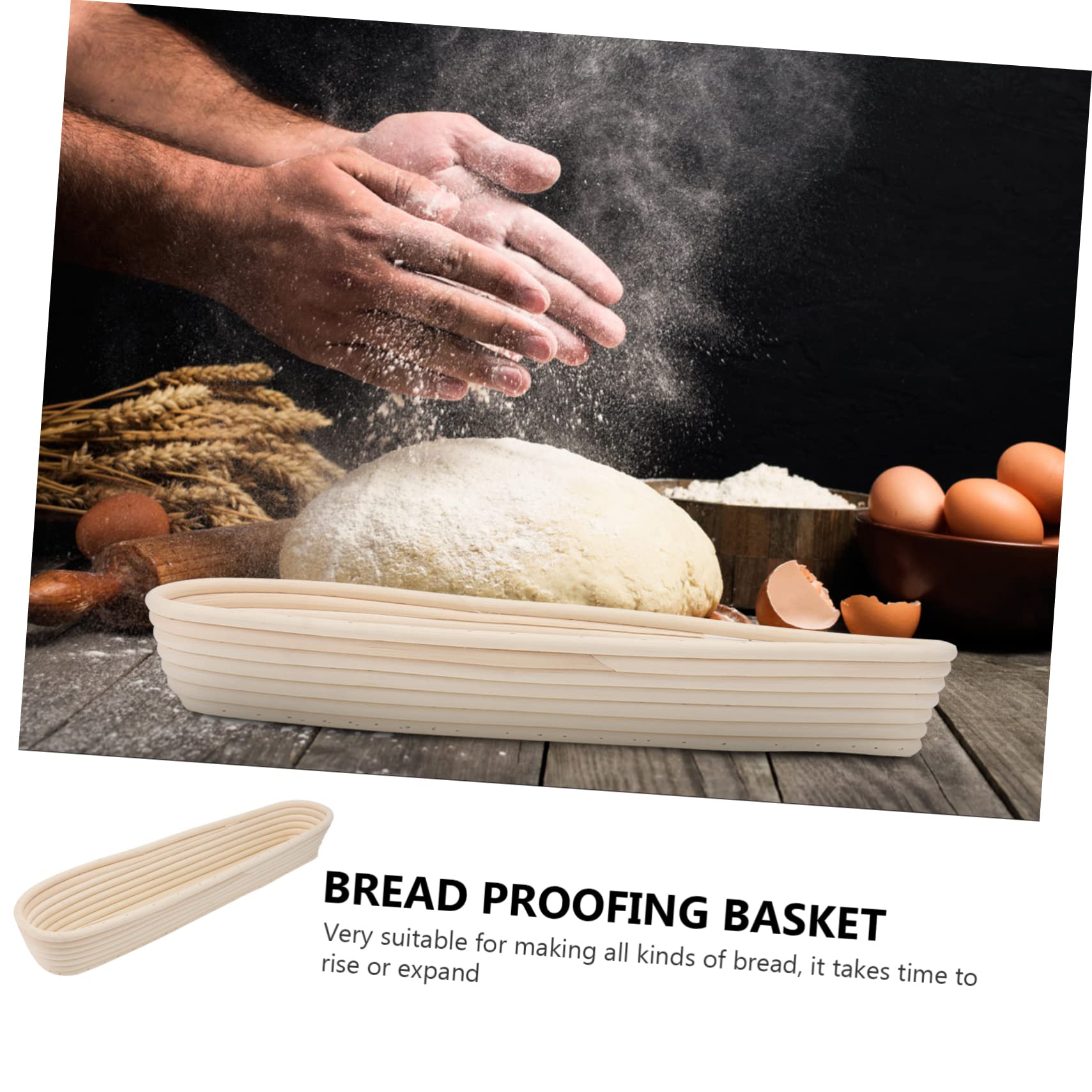 Cesto Lievitazione Pane in Rattan 1 Pezzo, Colore Khaki