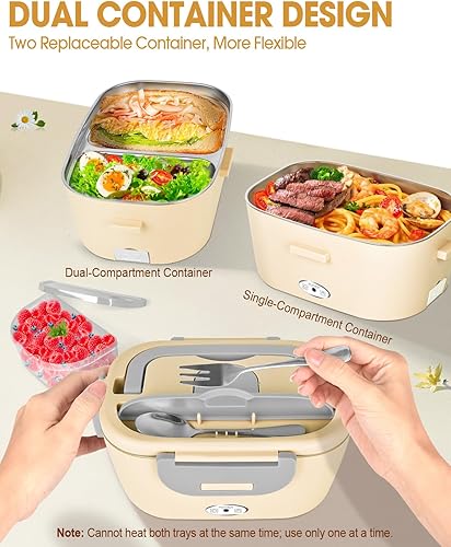 Miniatura 3 de LAVAED Lonchera Eléctrica Calentada para Adultos, Calentador de Alimentos Portátil - Calentador de Alimentos de Calentamiento Rápido de 80W con