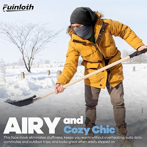 Miniatura 5 de Fuinloth Paquete de 2 polainas de invierno para el cuello, bufanda calentadora de forro polar para clima frío para hombres y mujeres