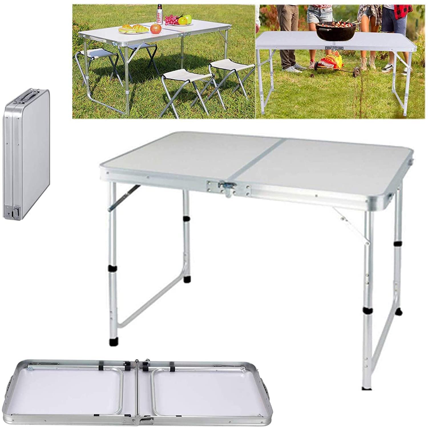 Buy Adjustable Folding Table Lightweight 4FT Folding Table Portable