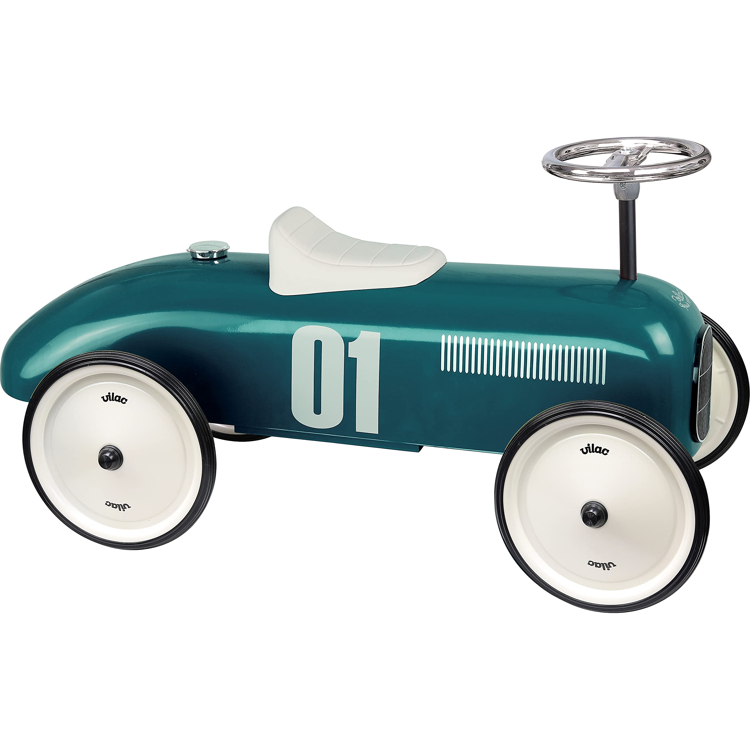 Vilac 1123 - Voiture Vintage Blau Petrol Flugzeuge, Blau