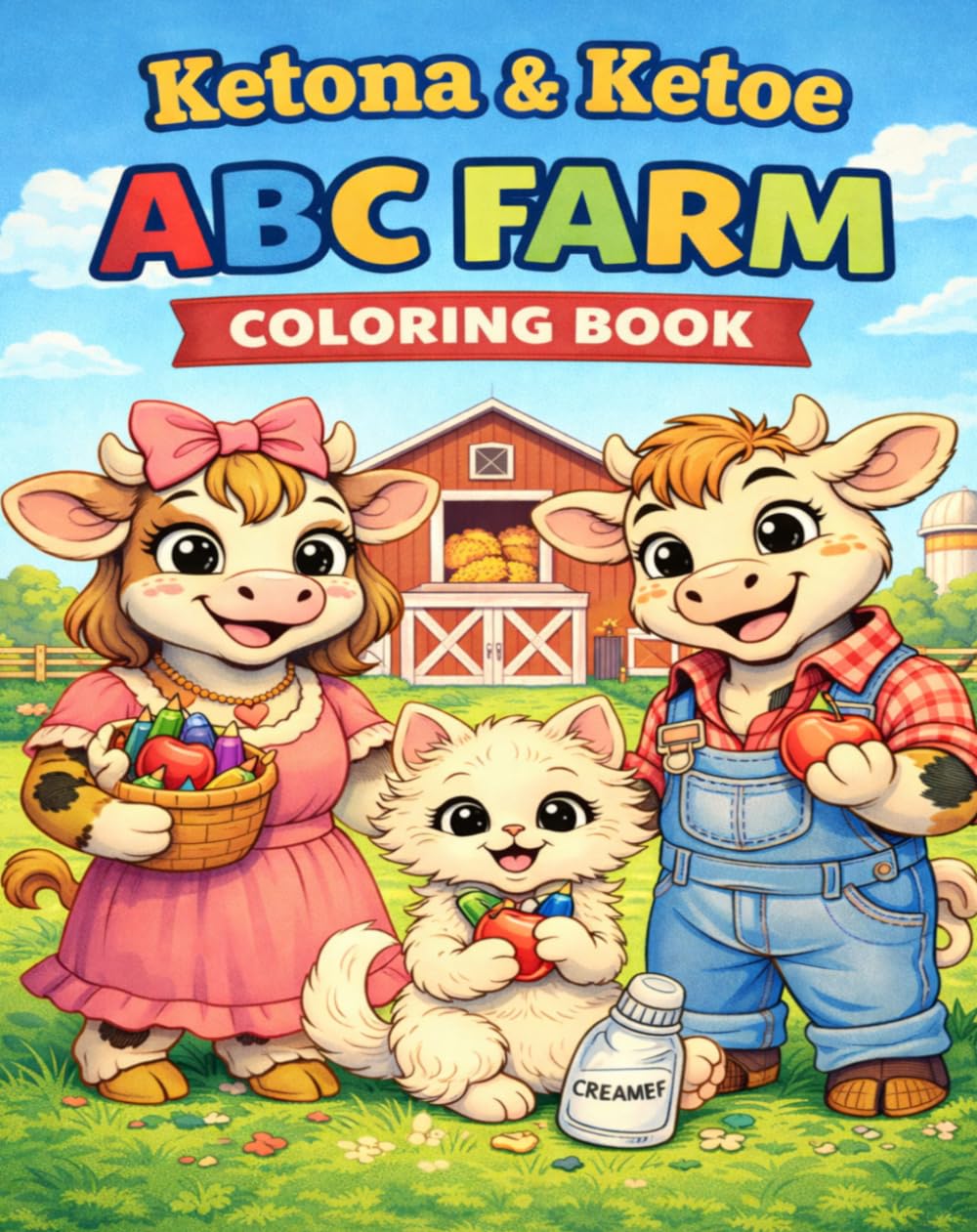 Ketona & Ketoe: ABC FARM coloring book