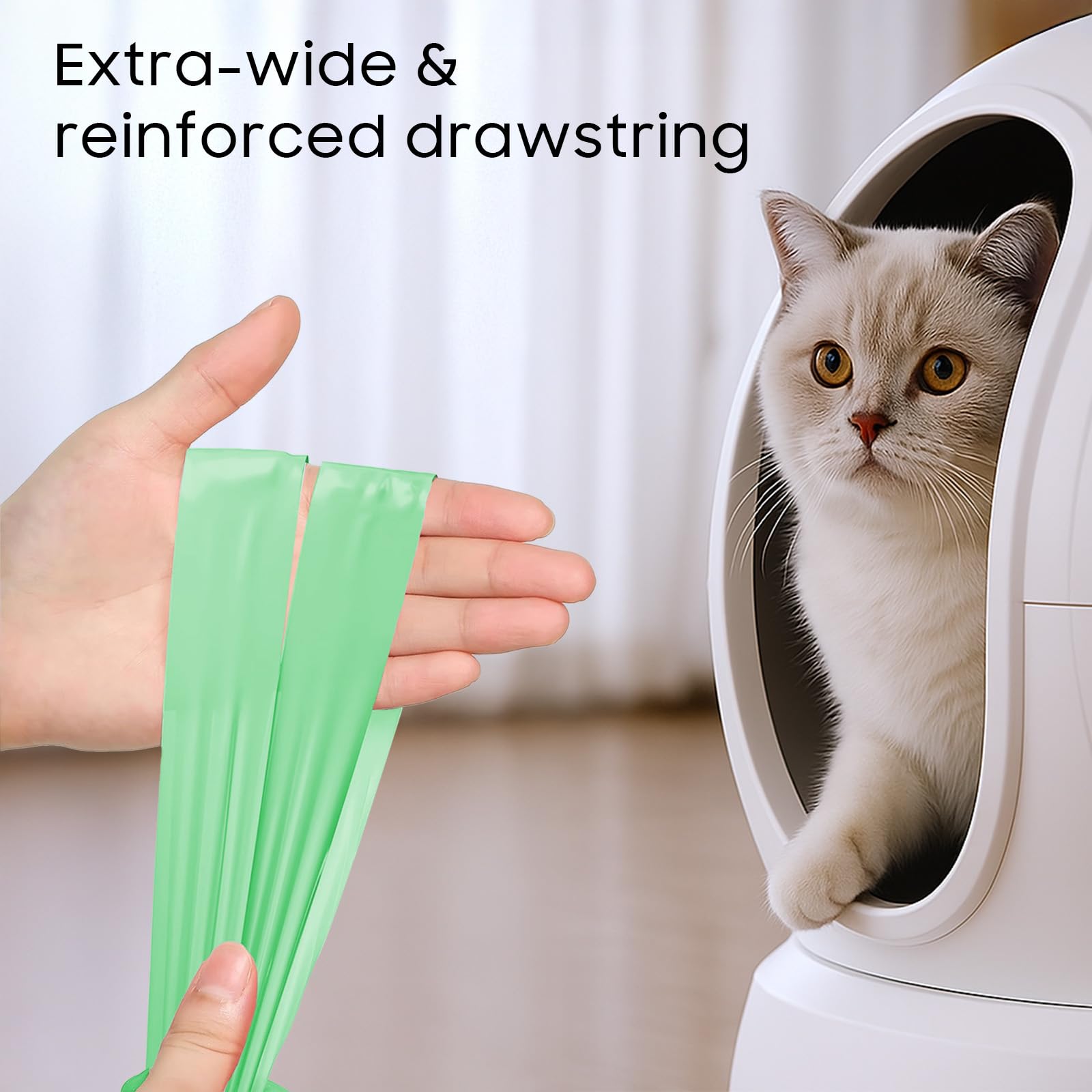 90 Tear-free Count Cat litter bags Liners Only Compatible with MW-SC01 MW-SC02 MeoW Self-cleaning Cat Litter Box,Leak-proof 18" x 12.6" - image 8