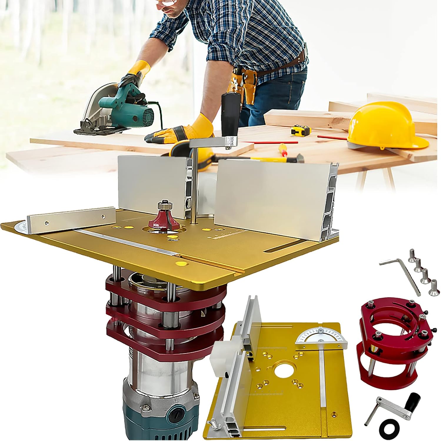Router Lift, Router Table for Routers with Set 3 Router Table Insert