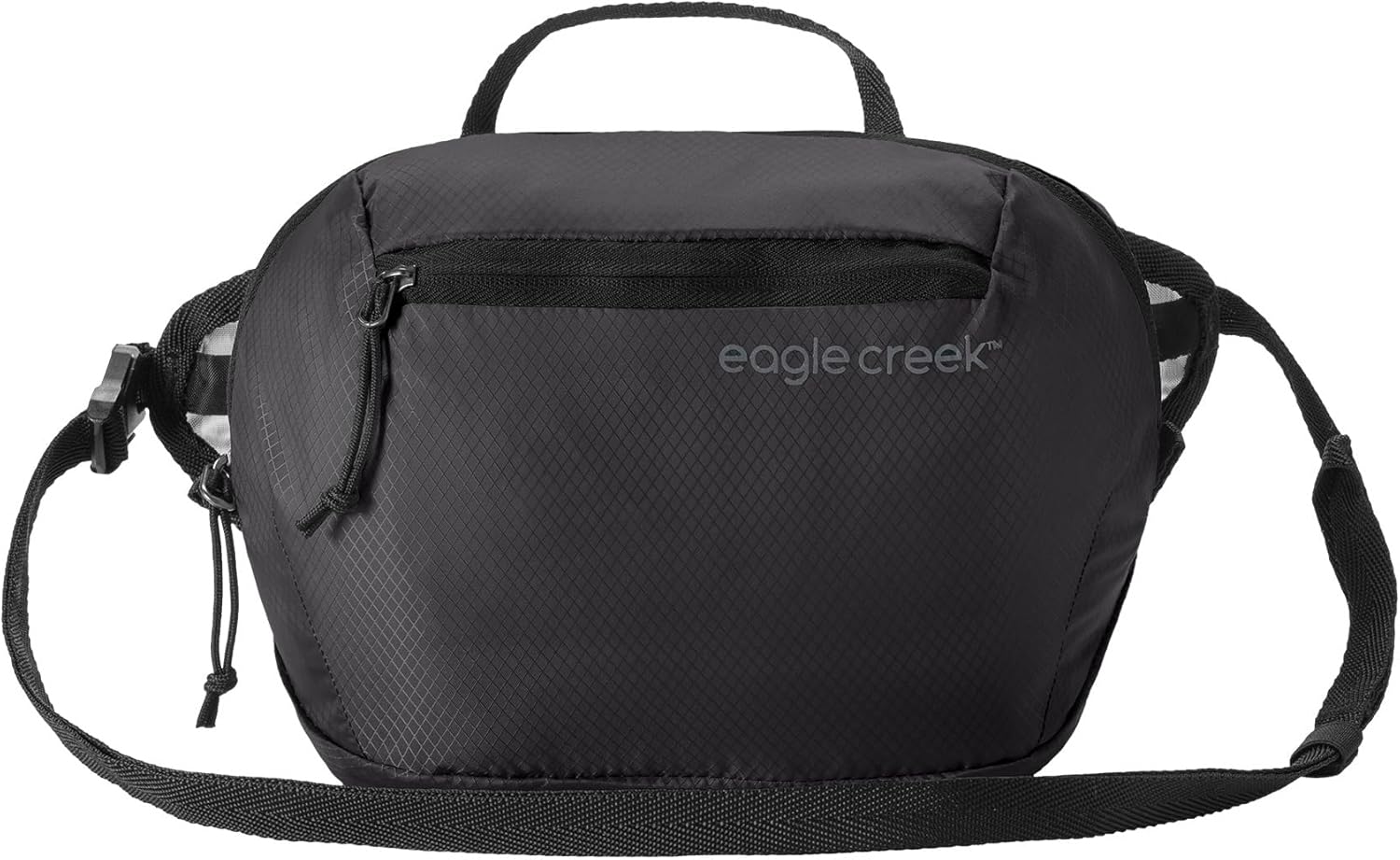 Eagle Creek Packable Hip Pack - Lightweight Hip Pack for Easy Carrying- Secure Fit - Essential Accessories Storage - Hands-Free Wear Options - Front Pocket Key Clip - Strap Keepers - Black - Image 2