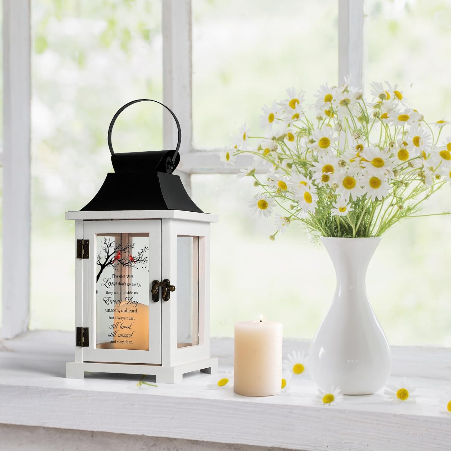 Memorial Lantern - Bereavement Sympathy Gifts for Loss of Loved One Mother Father, Thoughtful Funeral Gifts in Memory of Loved One with LED Candle