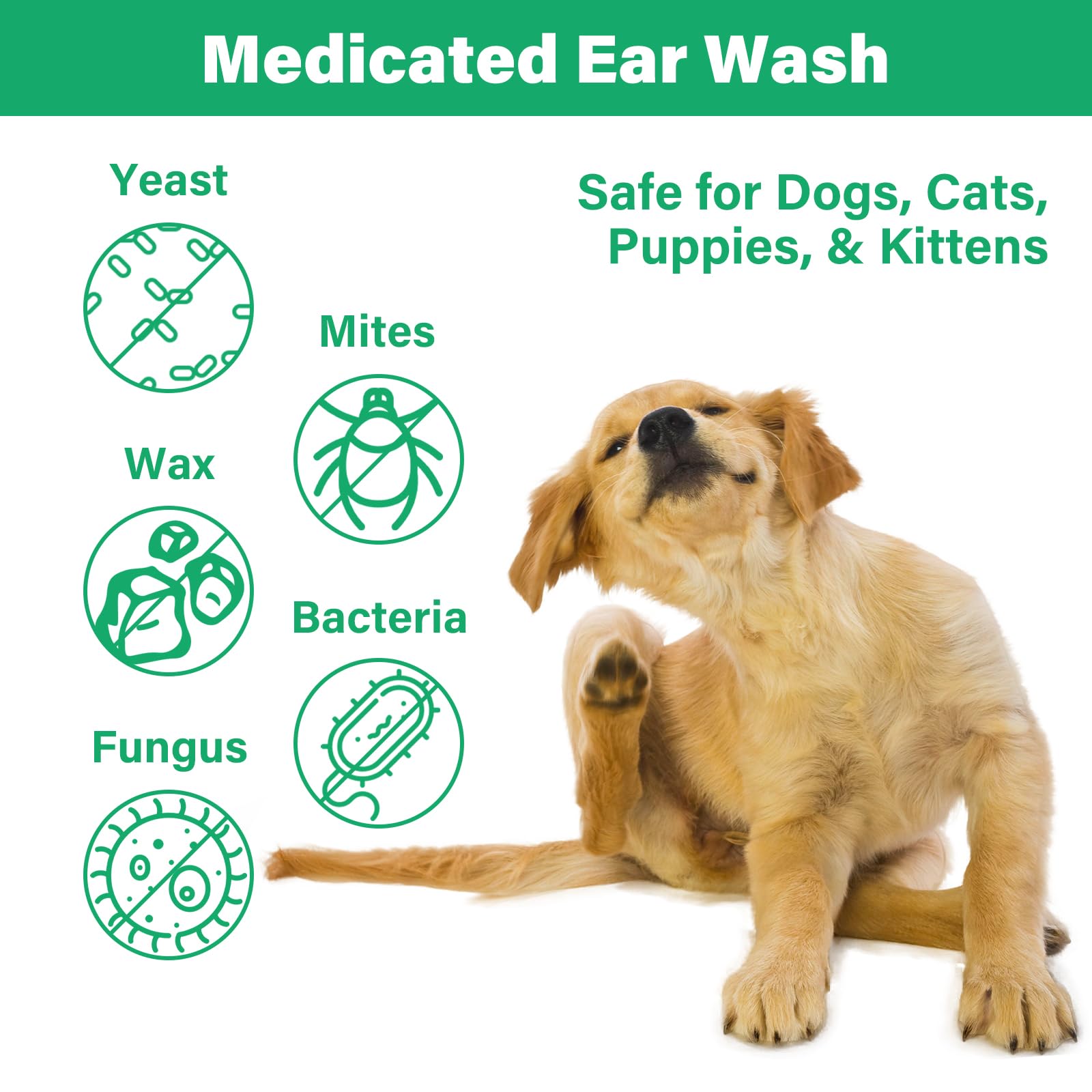 GJYC PET Dog Ear Rinse, 4 OZ, pet ear drop 120ml - Image 3