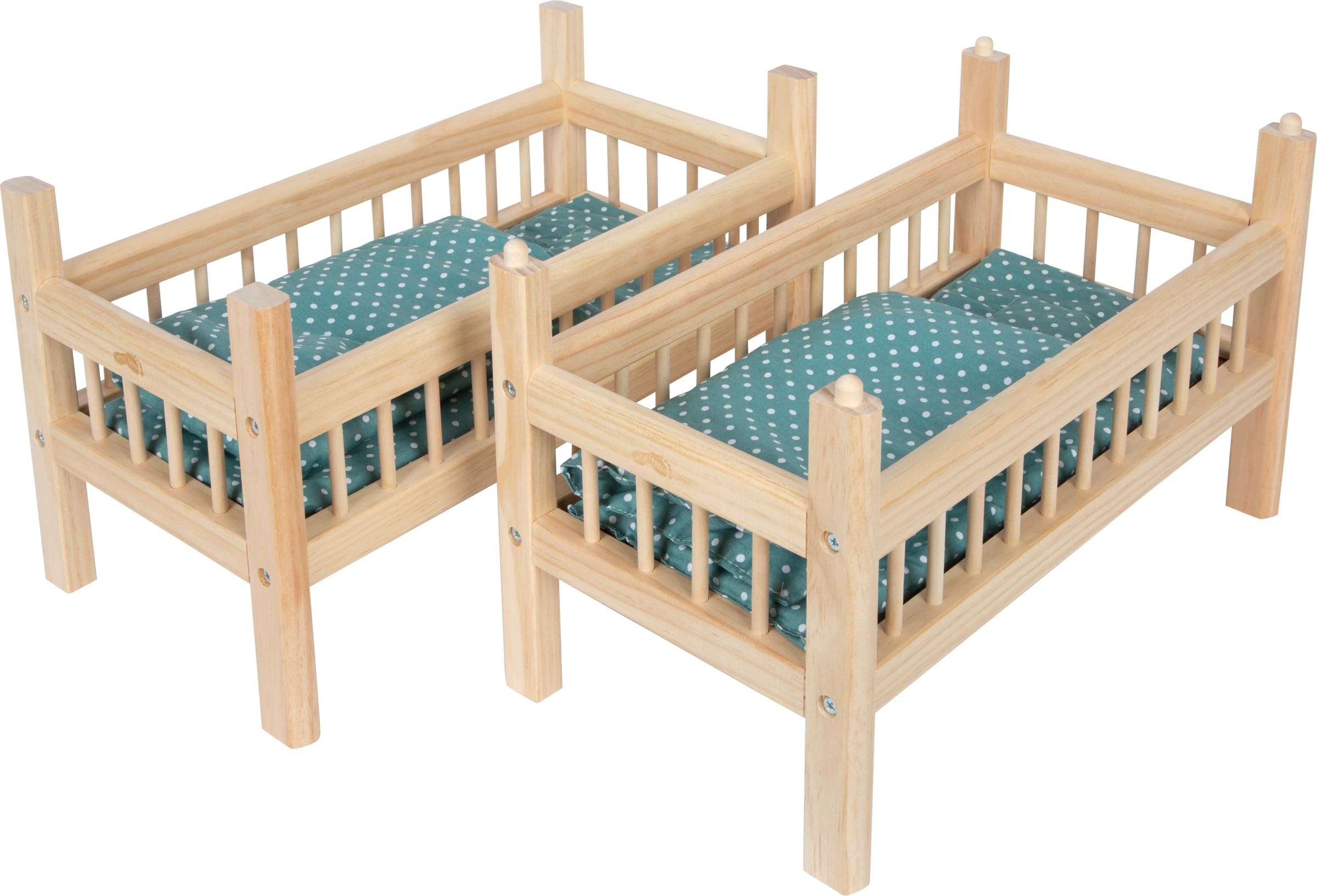 Small Foot Cama Alta muñecas Natural, Madera 2 en 1 Ropa de Cama niños de 3 años, 12822