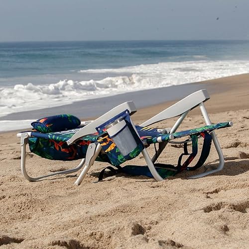 Miniatura 3 de Tommy Bahama Silla de playa de 5 posiciones (hojas verdes)